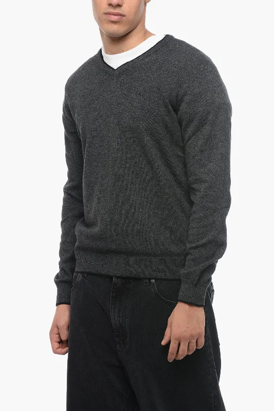 North Sails Solid Color V-Neck Sweater