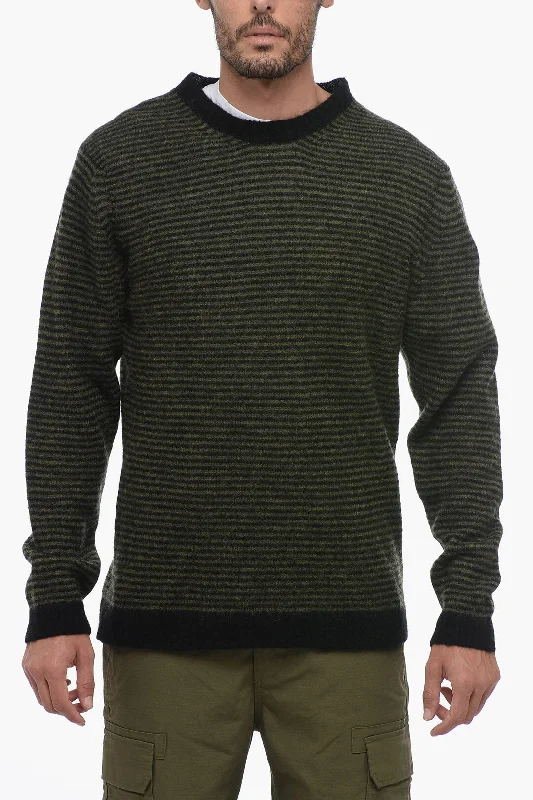 Sunhouse Two-Tone Striped SANDRO Crew-neck Sweater