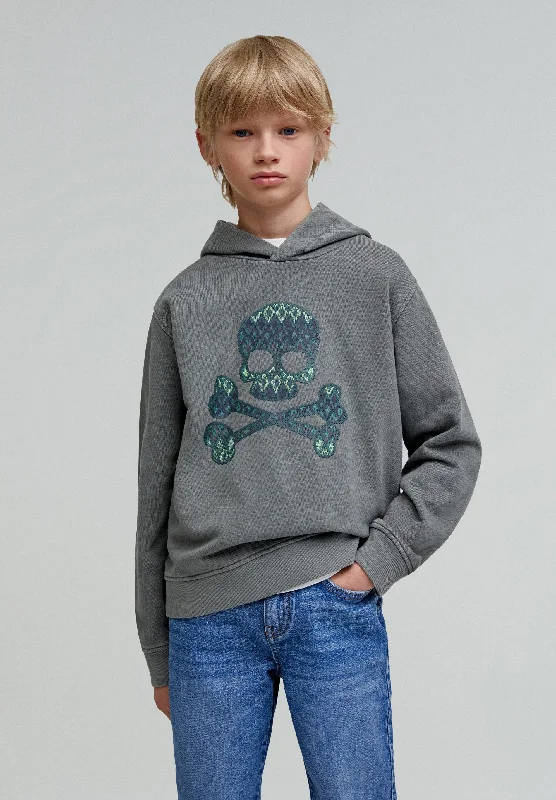 SWEATSHIRT WITH KILIM SKULL