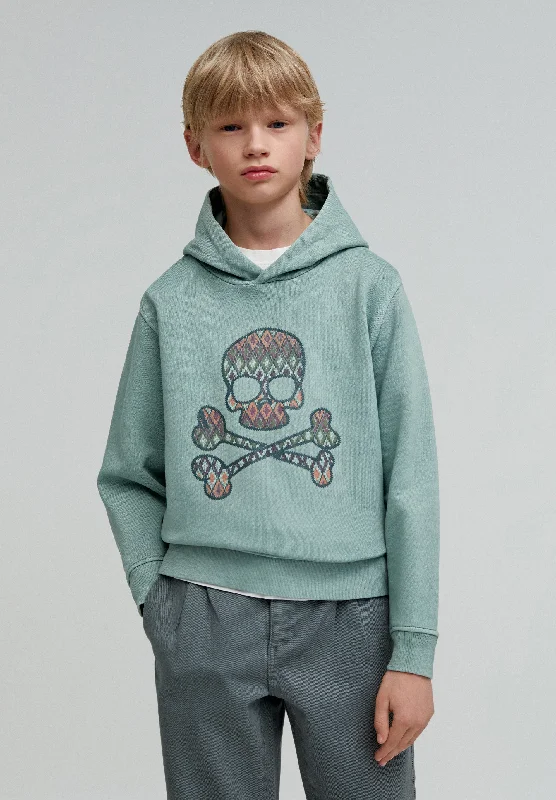 SWEATSHIRT WITH KILIM SKULL