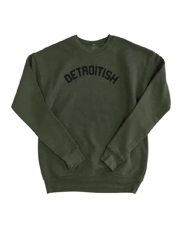 Ink Detroit Detroitish Crewneck Sweatshirt - Military Green