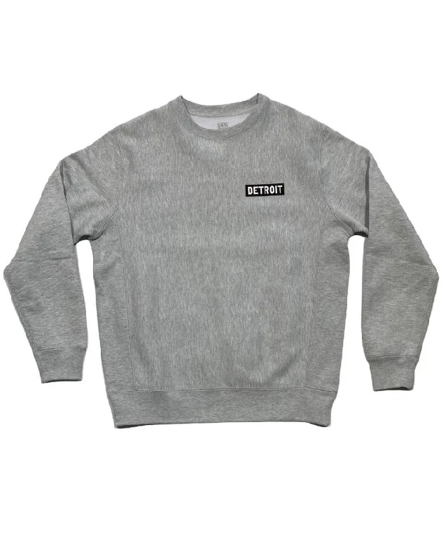 Ink Detroit Heavyweight Crewneck Sweatshirt - Athletic Grey